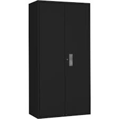 Armoire rangement Hi-Boy, Acier, 4 Tablettes, 72" h x 36" la x 18" P, Noir