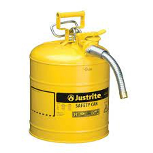Bidons sécuritaires AccuFlowMC Type II Acier 5 gal US Jaune Homologué FM/Listé UL/ULC