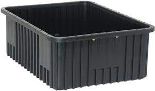 Bacs conducteurs en polypropylène, dimensions 17-1/2" x 22-1/2" x 8", couleur noir Bacs conducteurs en polypropylène, dimensions 17-1/2" x 22-1/2" x 8", couleur noir