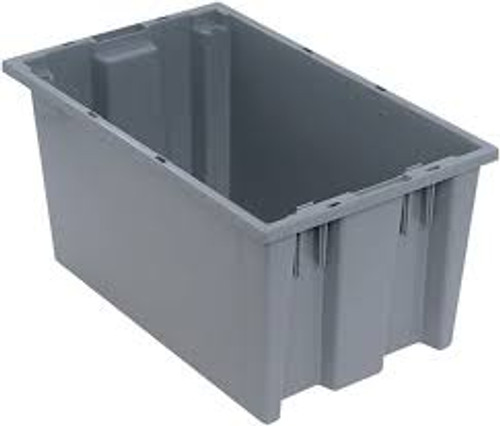 Stack & Nest Contenants, 9" x 18" x 11", Gris Stack & Nest Contenants, 9" x 18" x 11", Gris
