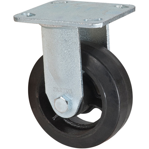 Roulette moulée fixe 5" (127 mm) caoutchouc 400 lb (181 kg) Roulette moulée fixe 5" (127 mm) caoutchouc 400 lb (181 kg)