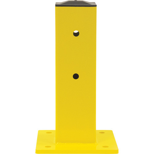 Poteau barrière sécurité, Acier, 5" x 17" Jaune sécurité Poteau barrière sécurité, Acier, 5" x 17" Jaune sécurité