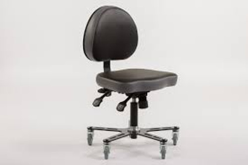 Siège ergonomique industriel SF180MC mobile ajustable 18-23 Vinyle Siège Noir/gris