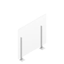 Vitre hygiénique montage surface 36" x 36"