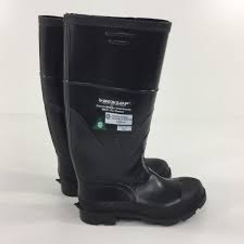 Bottes 16" économiques en PVC avec embout en acier, pointure 8 et semelle résistante aux perforations