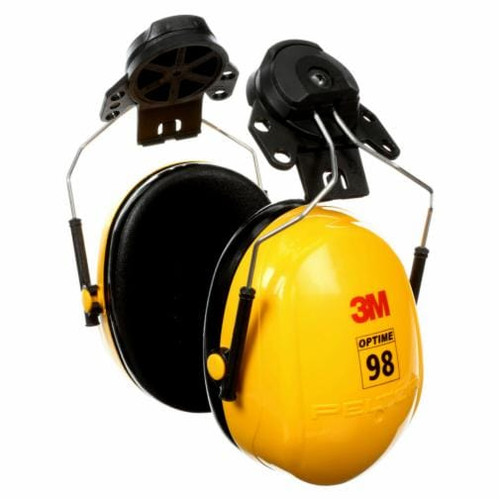 Serres-têtes Peltor Optime 98 pour casque, Fixation, 23 dB NRR Serres-têtes Peltor Optime 98 pour casque, Fixation, 23 dB NRR