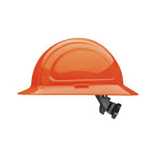 Casque sécurité bordure complète North ZoneMC Suspension Rochet Orange haute visibilité