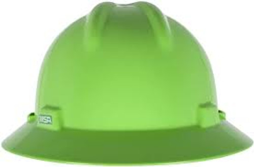 Casque sécurité fente bordure complète V-GardMD Suspension douille Vert lime