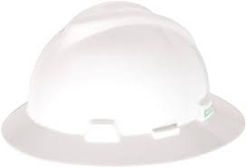 Casque sécurité fente bordure complète V-GardMD Suspension Glissement rapide Blanc