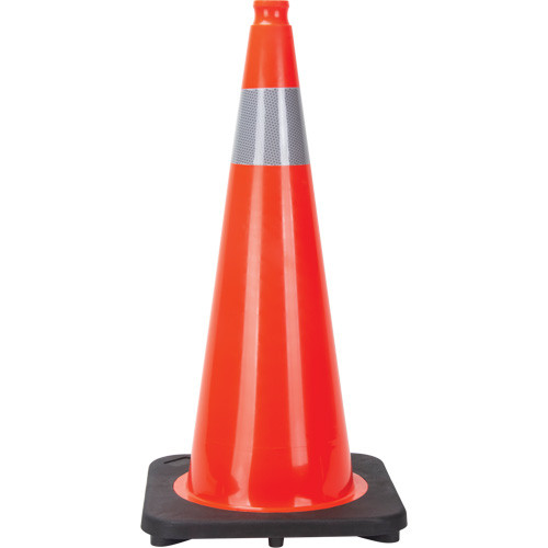 Signalisation 28 pouces orange avec bande réfléchissante de 4 pouces Signalisation 28 pouces orange avec bande réfléchissante de 4 pouces
