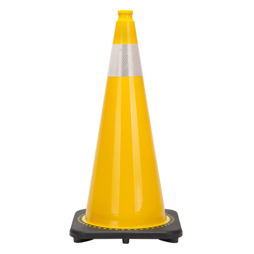 Cône signalisation première qualité 28 pouces Jaune Bande(s) réfléchissante(s) 4 pouces Cône signalisation première qualité 28 pouces Jaune Bande(s) réfléchissante(s) 4 pouces