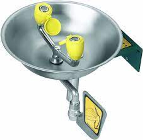 Douche oculaire murale en acier inoxydable