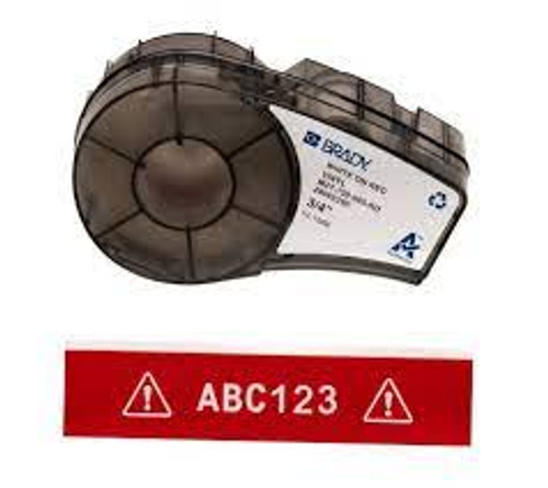 Ruban étiquette intérieur extérieur Vinyle 0,75 lo x 252 h Blanc rouge