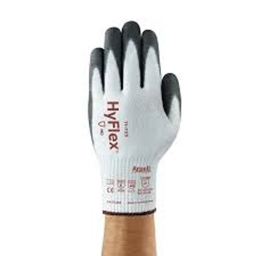 Gants coupures HyFlexMD 11-735, Taille 2T-Grand/11, Calibre 10, Revêtement Polyuréthane, Enveloppe Nylon/Fibre verre/PEHP/Spandex, ANSI/ISEA 105 niveau 4