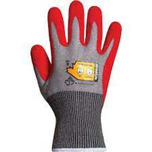 Gants résistants à l'eau et aux coupures, Taille 8, Calibre 18, Revêtement en mousse de nitrile, Enveloppe en TenActivMC, Niveau A4 selon ASTM ANSI Gants résistants à l'eau et aux coupures, Taille 8, Calibre 18, Revêtement en mousse de nitrile, Enveloppe en TenActivMC, Niveau A4 selon ASTM ANSI