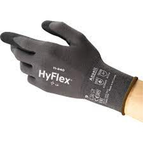 Gants HyFlexMD 11-840, Taille 6/T-petit, Revêtement Mousse nitrile, Calibre 15, Enveloppe Nylon