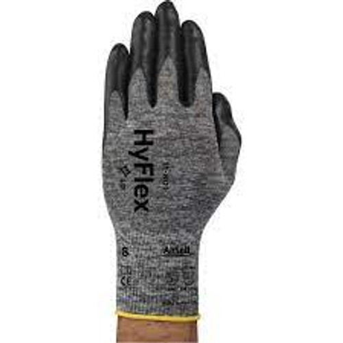 Gants HyflexMD 11-801, Taille 6/T-petit, Revêtement Mousse nitrile, Calibre 15, Enveloppe Nylon