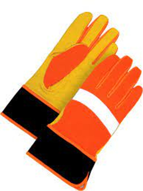 Gants Visibilité Haute, Taille T-Grand, Paume Cuir Fleur Gants Visibilité Haute, Taille T-Grand, Paume Cuir Fleur