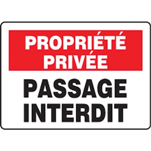 Passage interdit 10x14 Plastique Français Passage interdit 10x14 Plastique Français