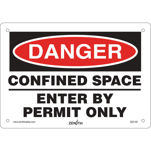 Confined Space Sign - 7x10 - Aluminium - English Confined Space Sign - 7x10 - Aluminium - English