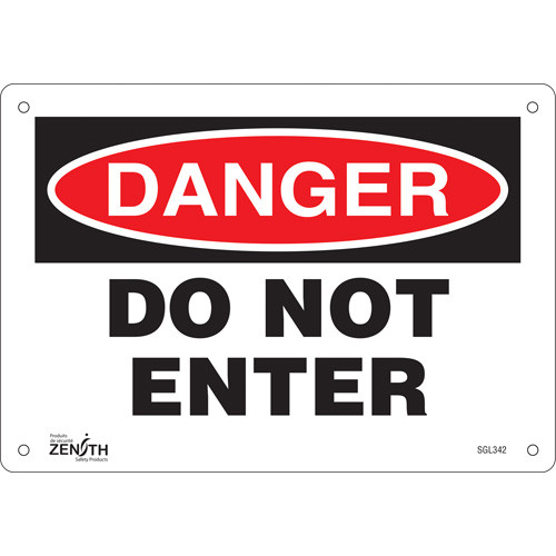 Do Not Enter - Panneau en plastique 7" x 10" (Anglais) Do Not Enter - Panneau en plastique 7" x 10" (Anglais)