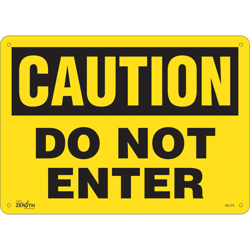 Do Not Enter Sign, 10x14, Plastique, Anglais Do Not Enter Sign, 10x14, Plastique, Anglais
