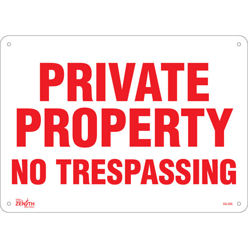 Private Property Enseigne 10x14 Aluminium Anglais Private Property Enseigne 10x14 Aluminium Anglais