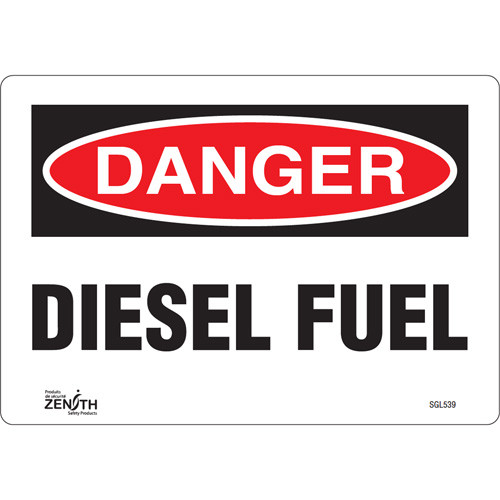 Diesel Fuel Sign, 7x10, Vinyl, English Diesel Fuel Sign, 7x10, Vinyl, English