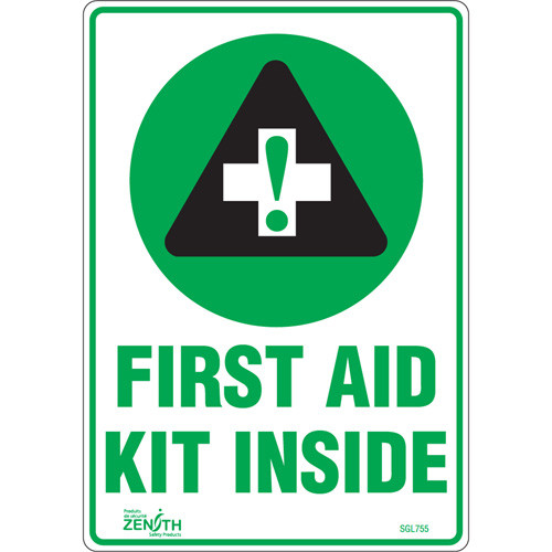 First Aid Kit 10x7 Vinyle Anglais avec pictogramme First Aid Kit 10x7 Vinyle Anglais avec pictogramme