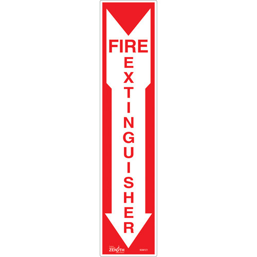 Fire Extinguisher 18x4 Vinyle Anglais Pictogramme Fire Extinguisher 18x4 Vinyle Anglais Pictogramme