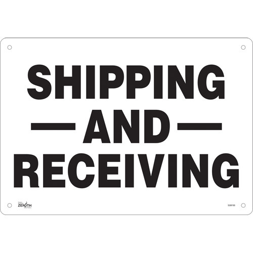 Shipping And Receiving Sign, 14x20, Aluminum, English Shipping And Receiving Sign, 14x20, Aluminum, English