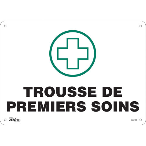 Enseigne Premiers Soins 10x14 Aluminium Français pictogramme Enseigne Premiers Soins 10x14 Aluminium Français pictogramme