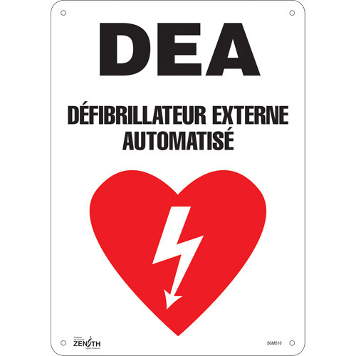 DEA Enseigne 14x10 Aluminium Français pictogramme DEA Enseigne 14x10 Aluminium Français pictogramme