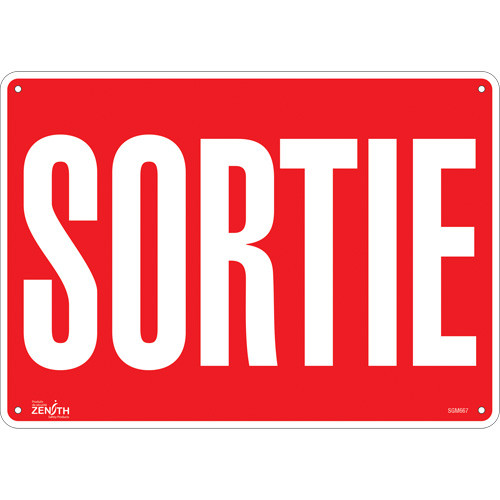 Sortie Enseigne 10x14 Aluminium Français Sortie Enseigne 10x14 Aluminium Français