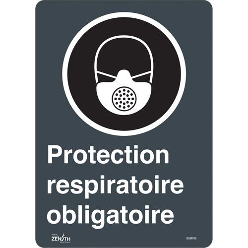 Protection Respiratoire Obligatoire 14x10 Vinyle Français Pictogramme Protection Respiratoire Obligatoire 14x10 Vinyle Français Pictogramme