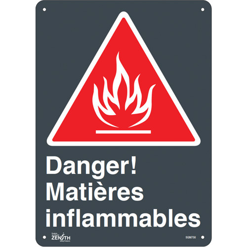 Panneau "Matières Inflammables" 14x10 Aluminium Français Pictogramme Panneau "Matières Inflammables" 14x10 Aluminium Français Pictogramme