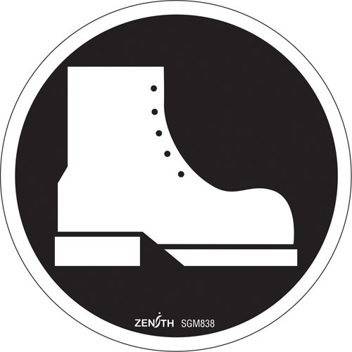 Enseigne sécurité CSA Chaussures Obligatoires 6x6 Vinyle Pictogramme Enseigne sécurité CSA Chaussures Obligatoires 6x6 Vinyle Pictogramme