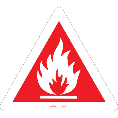 Enseigne sécurité CSA inflammable 12x12 Vinyle Pictogramme Enseigne sécurité CSA inflammable 12x12 Vinyle Pictogramme