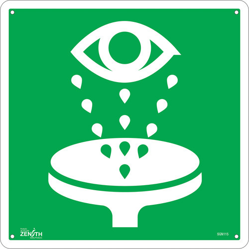 Enseigne sécurité CSA Douche Oculaire 12x12 Plastique Pictogramme Enseigne sécurité CSA Douche Oculaire 12x12 Plastique Pictogramme