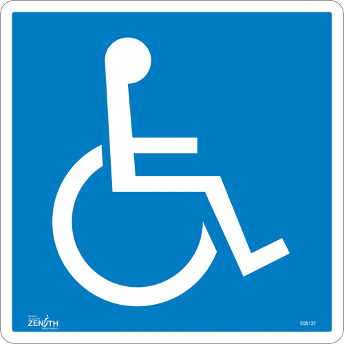 Enseigne sécurité CSA handicapé 12x12 Vinyle Pictogramme Enseigne sécurité CSA handicapé 12x12 Vinyle Pictogramme