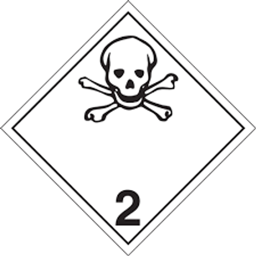 Plaque étiquette gaz toxique en vinyle