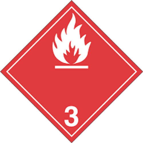 Plaque étiquette liquides inflammables en aluminium TMD
