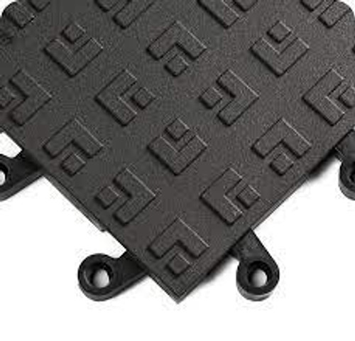 Carrelage ergonomique ErgoDeckMC No 562 en PVC, 1-1/2' x 1-1/2', 7/8" d'épaisseur, couleur noir Carrelage ergonomique ErgoDeckMC No 562 en PVC, 1-1/2' x 1-1/2', 7/8" d'épaisseur, couleur noir