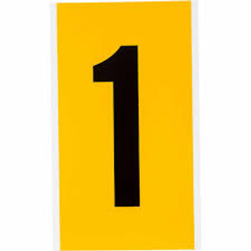 Étiquettes lettres chiffres individuels 1 6" h Noir jaune Étiquettes lettres chiffres individuels 1 6" h Noir jaune