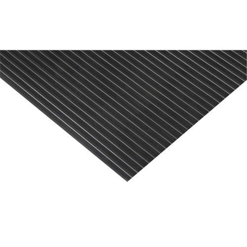 Tapis nervures larges Couloir 3' x pi lin x 1/8 Noir Tapis nervures larges Couloir 3' x pi lin x 1/8 Noir