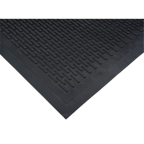 Tapis profil bas caoutchouc Grattoir Type motif plein 3' 5' Noir Tapis profil bas caoutchouc Grattoir Type motif plein 3' 5' Noir