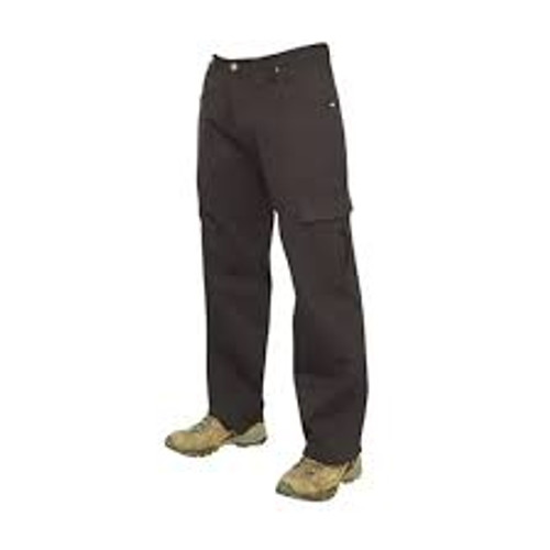 Pantalon extensible cargo en serge, couleur noir, taille 32, entrejambe 34.