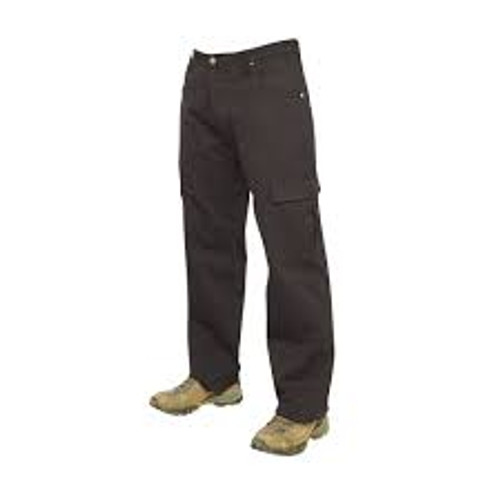 Pantalon extensible cargo en serge, couleur noir, taille 34, entrejambe 34