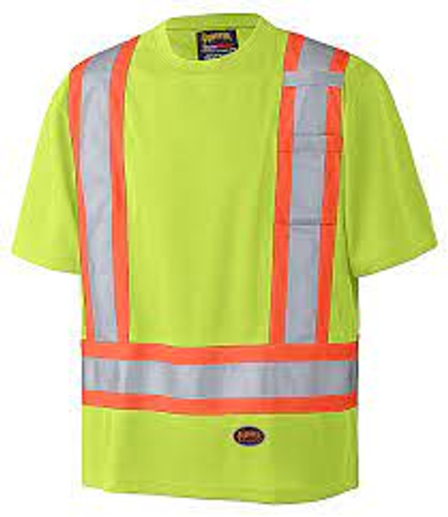 Chandail sécurité œil-de-perdrix Polyester Petit Jaune lime haute visibilité