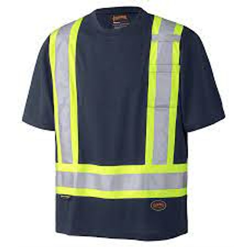 Chandail sécurité œil-de-perdrix Polyester 2T-Grand Bleu marine